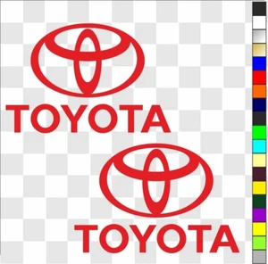 Toyota (2) x 2 stickers decals logos badges car etc. various sizes/colours - Picture 1 of 4