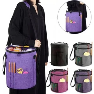 Hooks and Needles Storage Crochet Organizer Tote for DIY Knitting Enthusiasts - Afbeelding 1 van 10