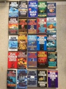 Dirk Pitt complete series 1-27 set Clive Cussler adventure novel PB lot - Picture 1 of 6