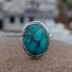 Copper Turquoise 925 Silver Statement Handmade Women Beautiful Dainty Ring, MS98