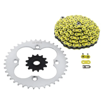 Honda TRX450R TRX 450R 2006-2009 cadena amarilla y piñón plateado 13/39 96 L Foto 1 de 2
