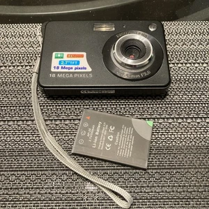 Fotocamera digitale 18 MP 2,7" schermo LCD 8xzoom nero punto compatto scatto USB TESTATO - Foto 1 di 17