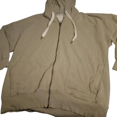 Sudadera con Capucha American Eagle Para Hombre Mediana Beige Cremallera Completa Forrada Sherpa Chaqueta Foto 1 de 4
