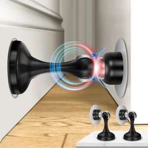 2 Pack Magnetic Door Stoppers, Stainless Steel Door Stops for Wall and Floor ... - Picture 1 of 7