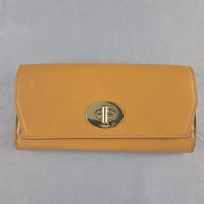 COACH Madison Leather Slim Envelope Wallet Tan With Turnlock - Image 1 of 4