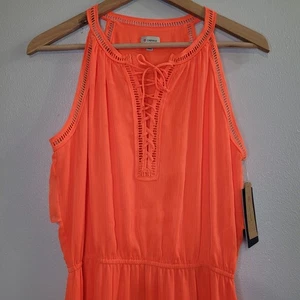 Cremieux Heritage Flame ärmelloses Damen-Maxikleid neu mit Etikett orange Größe X-Small - Bild 1 von 12