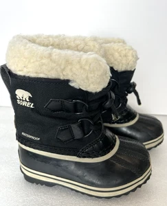 Sorel YOOT PAC NYLON Winter Snow Insulated Waterproof Boot Black Kid Boy Sz 8 - Bild 1 von 11