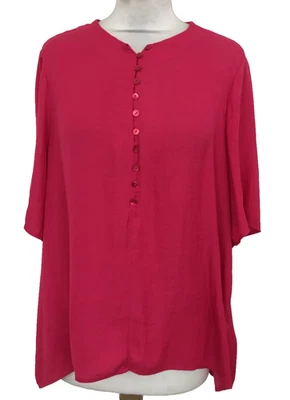 Sfera Basic Women's Top Size XL Pink Button Bell Sleeves Blouse Mid Used F1 - Image 1 of 4
