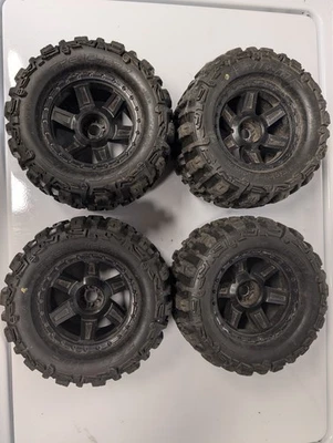 4x Proline Trencher X 1/8 Monster Truck Tires on 17mm Hex Wheels #1184 - Image 1 of 4