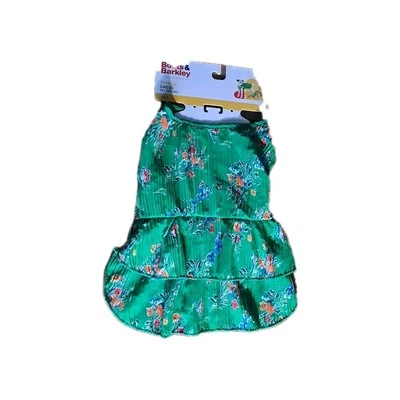 Собака платье зеленый цветы S маленький до 20 фунтов ботинки и Barkley Summer оборки новый - Изображение 1 из 4