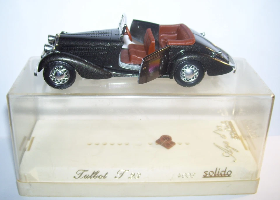 OLD SOLIDO TALBOT T23 1937 NOIRE METAL METAL REF 4003 1/43 BOX - Photo 1/1