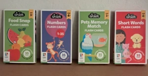 Juego de 4 tarjetas flash Jr. Explorers - números, coincidencia de memoria, palabras cortas, edad alimentaria C3 - Imagen 1 de 2