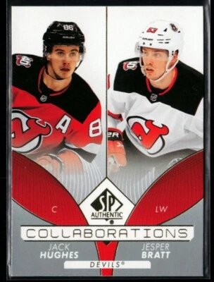 2022-23 SP Authentic Collaborations #C-6 Jack Hughes / Jesper Bratt - Image 1 of 2
