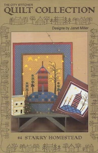 Starry Homestead Quilt ~ LG Quilt   54 3/4 x 64.25  ~  SM Quilt  35.5 x 36.5" - Picture 1 of 2