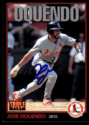 1993 Triple Play Jose Oquendo Auto St. Louis Cardinals #228 Card COA Signed - Image 1 of 2