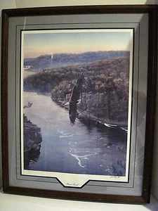Rick Kelley River Scout Signed Numbered 236/800 Double Matted Glass Frame - Picture 1 of 7