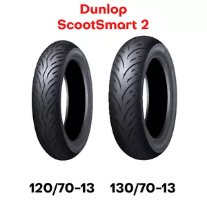 New Dunlop ScootSmart 2 Motorcycle Tire Front Rear Set 120/70-13 130/70-13 13" - Picture 1 of 3