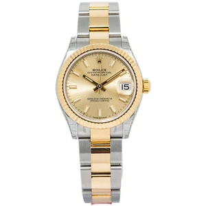 Rolex Datejust 278273 18k YG Two Tone MINT Oyster Champagne Dial Ladies 31mm - Picture 1 of 6