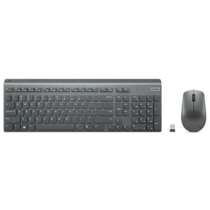 Lenovo Select Modern Wireless Combo Keyboard & Mouse Set Grey - German Layout - Picture 1 of 4