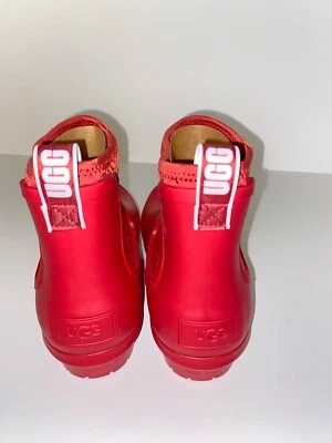 New UGG Chevonne Women's Red Chelsea Rain Boots | Size 7 | Ankle Booties - Image 1 of 4