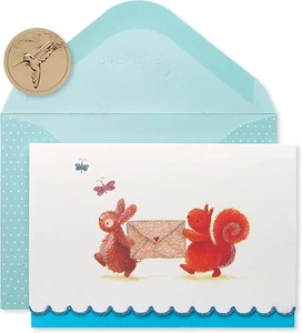 Tarjetas en blanco con sobres, conejito y ardilla (14 unidades) - Imagen 1 de 12