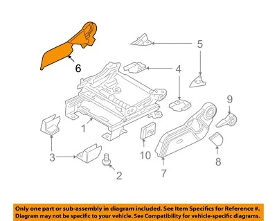 Dodge CHRYSLER OEM 11-15 Journey Seat Track-Side Shield Right 1UL32HL1AB - Imagem 1 de 2