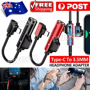 Type-C To 3.5mm And Charger Headphone AUX Audio Jack USB C Cable Adapter 2 In 1 - Picture 1 of 17