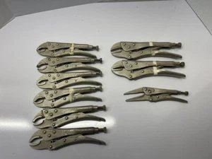 9 pair vintage Assorted Sears locking pliers - Picture 1 of 5