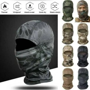 ﹑Military Tactical Camo Balaclava Helmets Hunting Face Masks Airsoft Sniper Hats - Picture 1 of 21