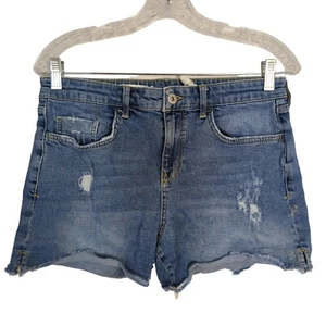 Pilcro And The Letterpress Distressed Denim Shorts Slim Boyfriend Fit Size 29 - Picture 1 of 10