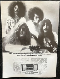 Sistema tocadiscos estéreo Sony HP580 1970 anuncio impreso - reloj despertador fresa crema - Imagen 1 de 1