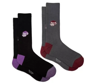 Paul Smith Socken Herren Monkey Black oder Slate Sock Monkey Bio Baumwolle - Bild 1 von 13