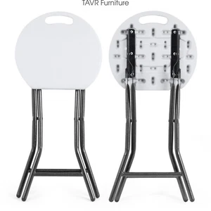 2-Pack Foldable Stool 18.1 inch Metal/Plastic Folding Stool ,300lbs Capacity - Picture 1 of 10