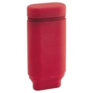 LIHIT LAB Japan Stand Pen Case Oval Type A7694-3 Red - Picture 1 of 1