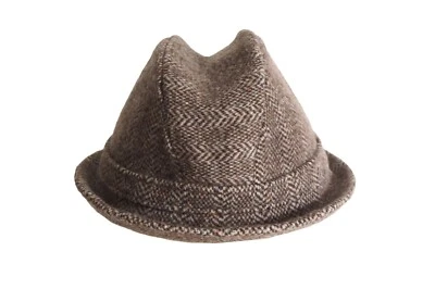 Sombrero Cubo Kangol Vintage Marrón Lana Años 90 Hecho en Inglaterra Estilo Fedora Panamá Foto 1 de 4