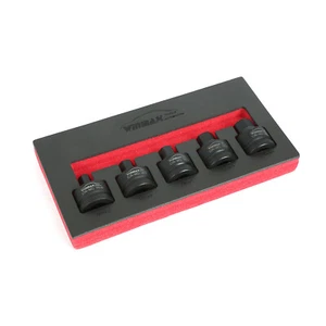 3/4 Inch Drive Impact Hex Driver Set, 5pc Metric 14 17, 19,22, 24mm, Cr-Mo Steel - Picture 1 of 6