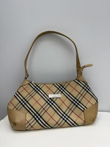 Borsa Burberry Nova Check Blue Label Japan Market parti in pelle manico singolo