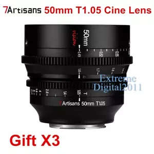 7artisans 50mm T1.05 Long Focus Large Aperture Cine Lens for Sony E Mount Camera - Bild 1 von 10