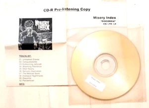 MISERY INDEX - Discordia Promo CD-R Pre-listening Copy 2006 - Relapse Records - Imagen 1 de 3