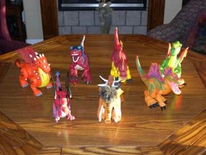 Collection of 7 Articulating Dinosaur Toys by Mattel, with Sound - Circa 2004 - Picture 1 of 12