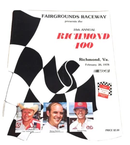VTG 1978 Richmond Fairgrounds Raceway Richmond 400 NASCAR Racing Program - Picture 1 of 5
