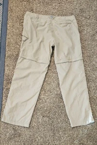 Columbia Ladies Size XL Hiking Pants Zipper Removable Convert to Shorts Beige - Picture 1 of 5