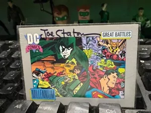 Tarjeta coleccionable Millennium 54 Great Battles DC Comics firmada como nueva Joe Staton sin certificado de autenticidad - Imagen 1 de 2