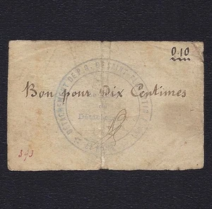 FRANCE prison money  auxerre pg  10 cents  1914/ 1918 - Picture 1 of 2