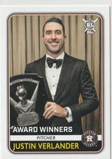 2020 Topps Big League Award Winners AL Cy Young Justin Verlander Card # 268