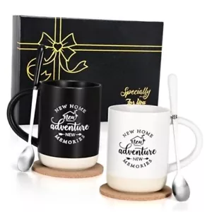 House Warming Gifts New Home, New Home New Adventure Coffee Mugs, White&Black - Picture 1 of 8
