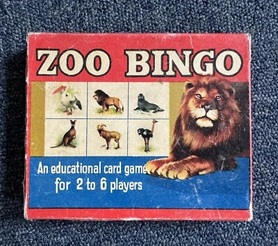 vintage 1950s zoo bingo childrens game - Image 1 of 4