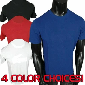 $60 Camiseta Para Hombres Lacoste Cuello Redondo Grande Bordada Logo Gator Negro Azul Blanco - Imagen 1 de 14