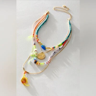 Collar Free People My Magic en Capas Boho Indie Cuentas Moneda Colgante Joyería Nuevo con Etiquetas Foto 1 de 4