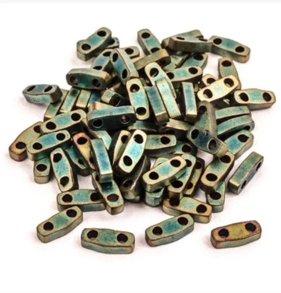 Miyuki Quarter Tila Beads - Matte Metallic Patina Iris 5x1.5x1.9mm Approx 380pc - Image 1 of 1